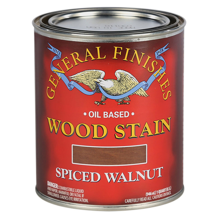 GENERAL FINISHES 1 Qt Spiced Walnut Wood Stain Oil-Based Penetrating Stain SWQT